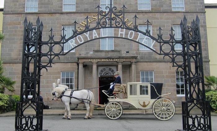 Front Entrance Celtic Hotel Horse and Carriage